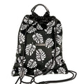 Black and White Nylon Backpack