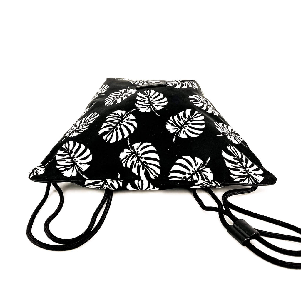 Black and White Nylon Backpack