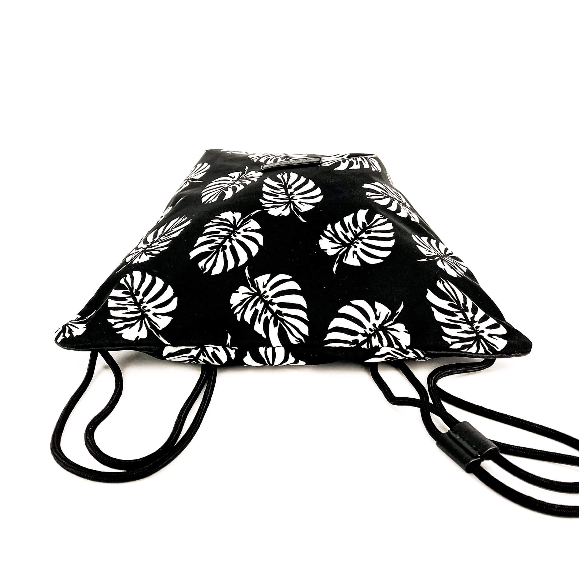 Black and White Nylon Backpack