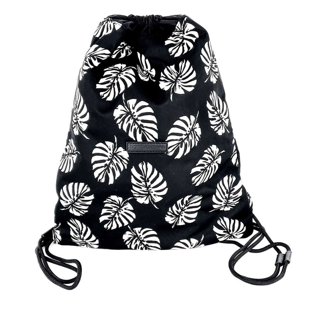 Black and White Nylon Backpack