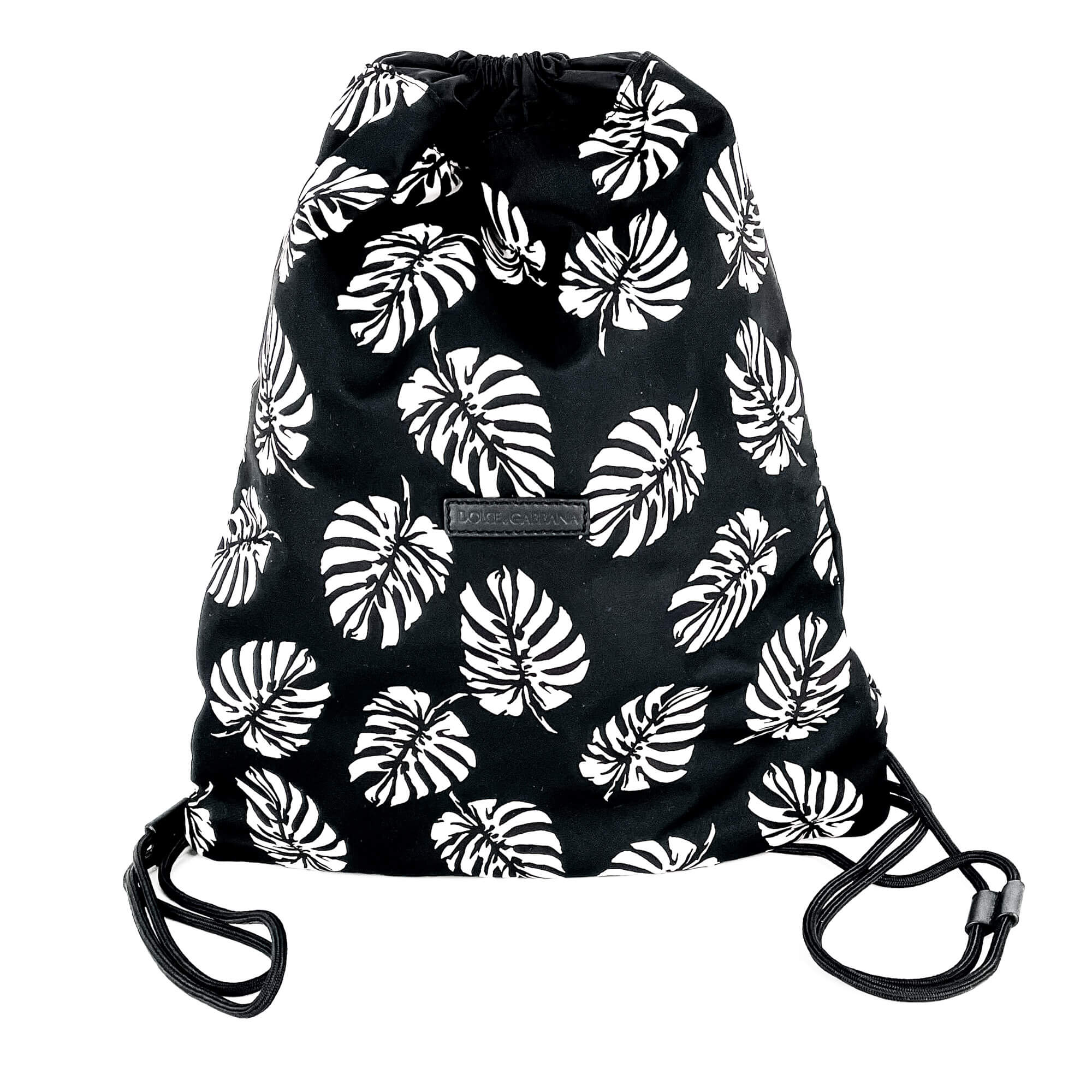 Black and White Nylon Backpack