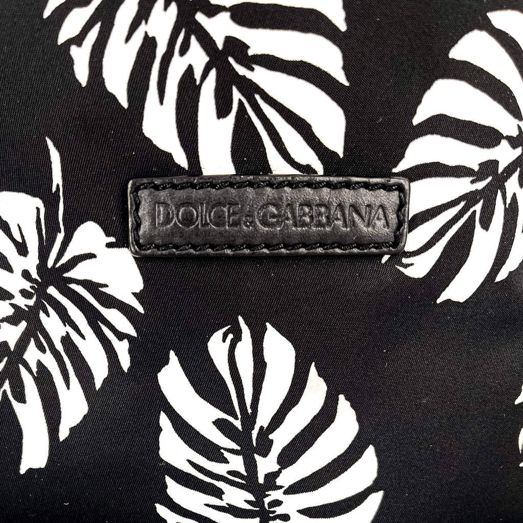Black and White Nylon Backpack