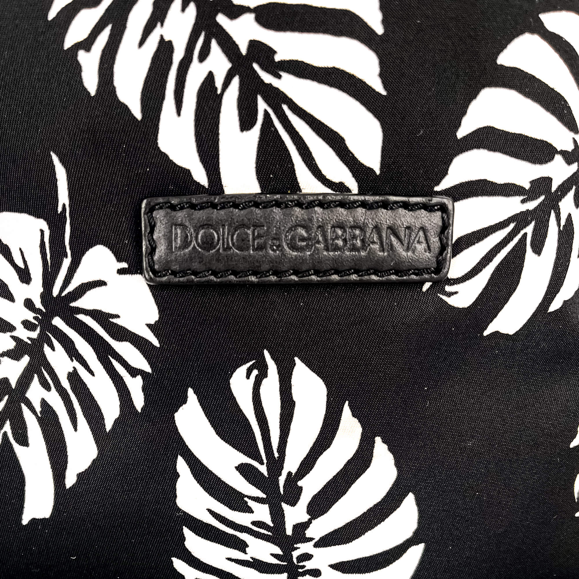 Black and White Nylon Backpack