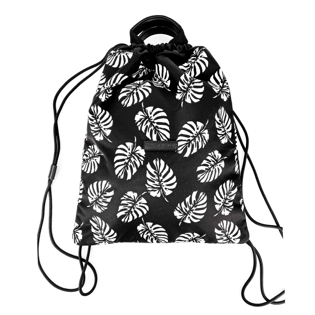 Black and White Nylon Backpack