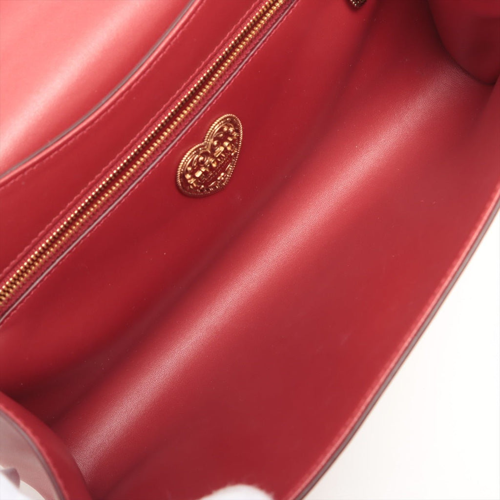 Devotion Chain Large Quilted Nappa Poppy Red Bag