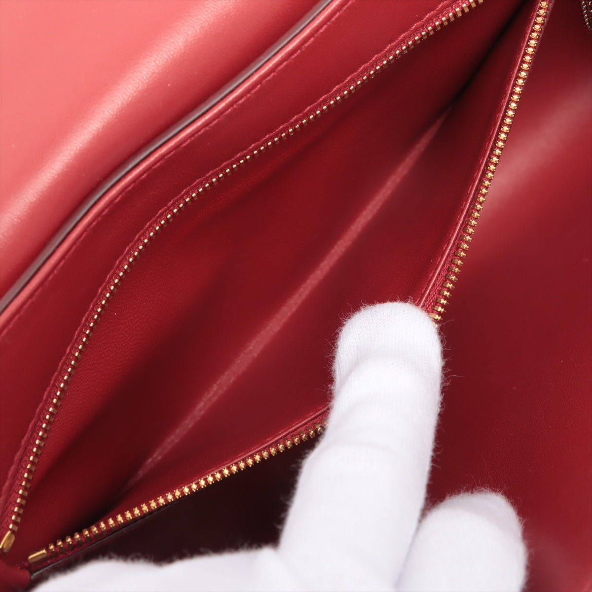 Devotion Chain Large Quilted Nappa Poppy Red Bag