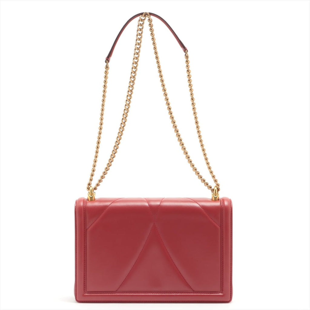 Devotion Chain Large Quilted Nappa Poppy Red Bag