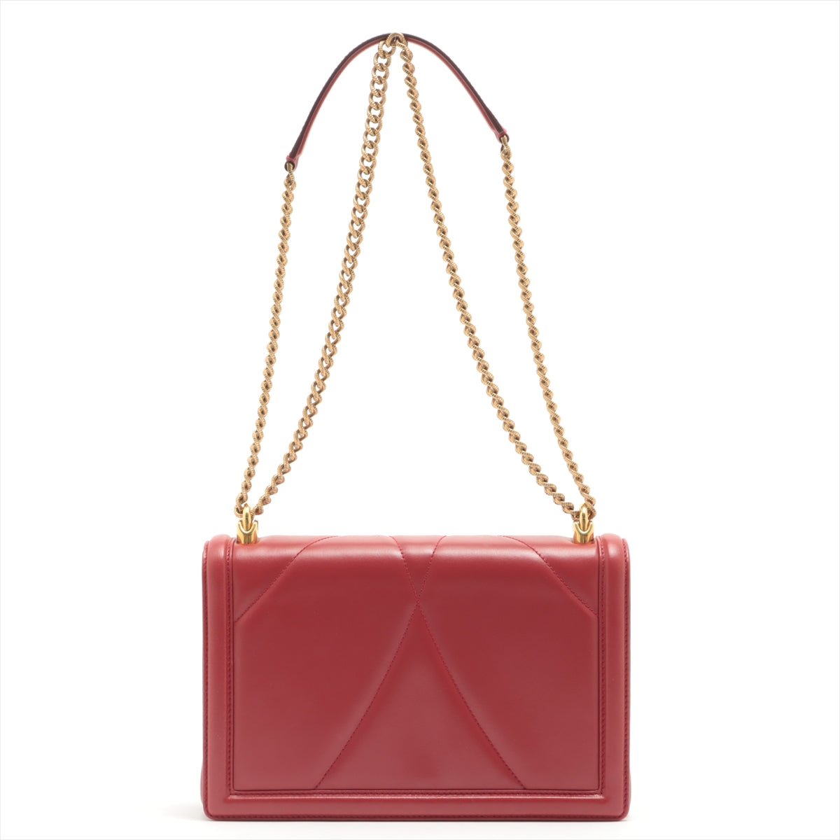 Devotion Chain Large Quilted Nappa Poppy Red Bag