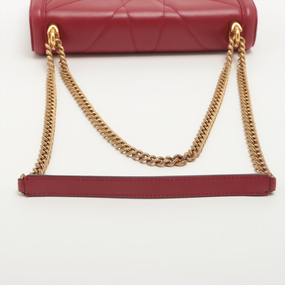 Devotion Chain Large Quilted Nappa Poppy Red Bag
