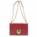 Devotion Chain Large Quilted Nappa Poppy Red Bag