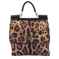 Dolce e Gabbana Black & Brown Leopard Print Sicily
