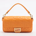 Baguette Nappa Leather Orange 2-Way Bag