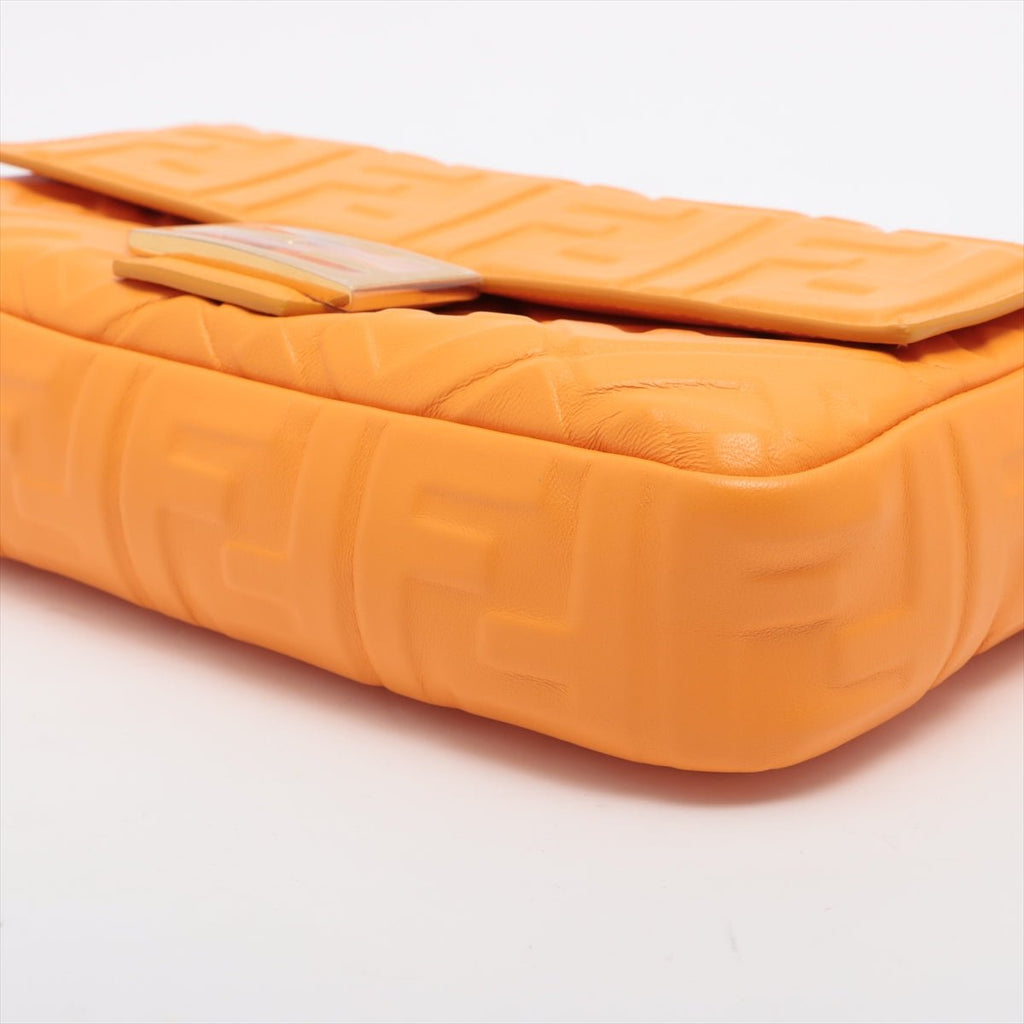 Baguette Nappa Leather Orange 2-Way Bag