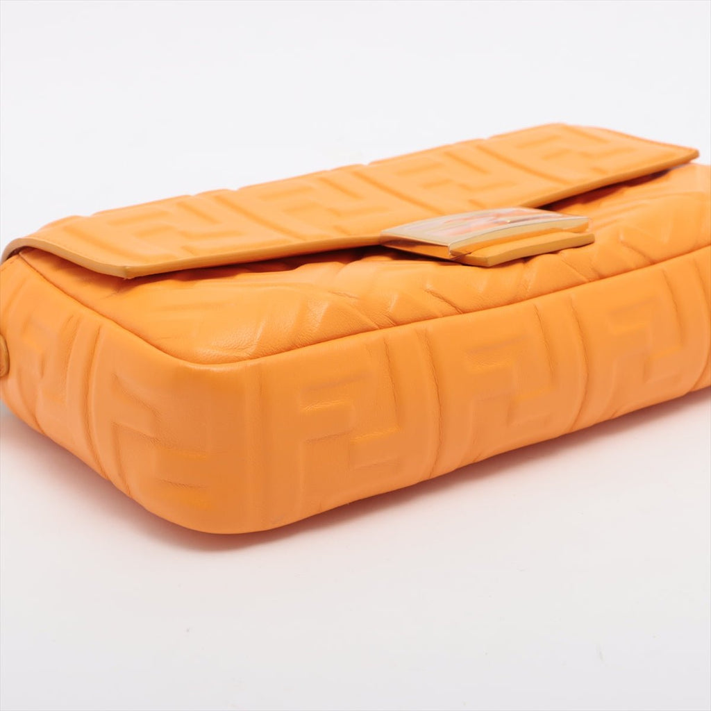 Baguette Nappa Leather Orange 2-Way Bag