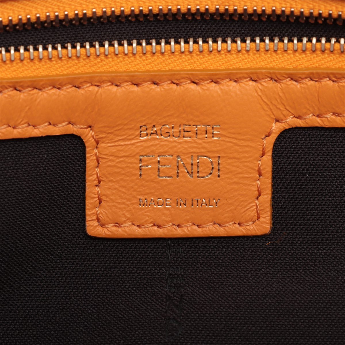 Baguette Nappa Leather Orange 2-Way Bag