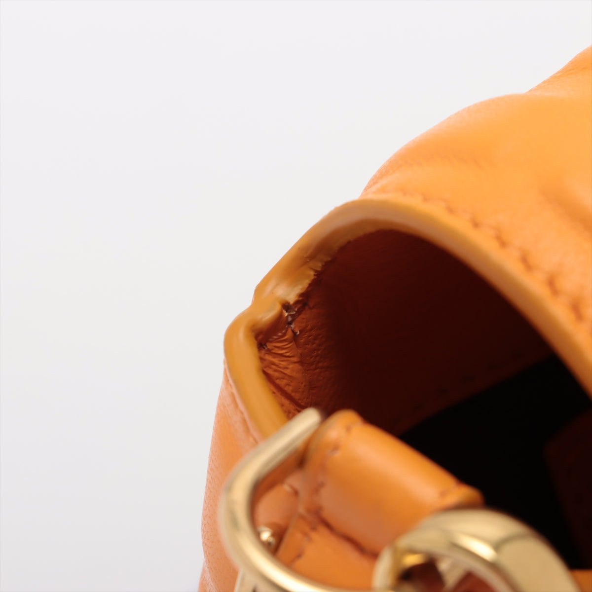 Baguette Nappa Leather Orange 2-Way Bag