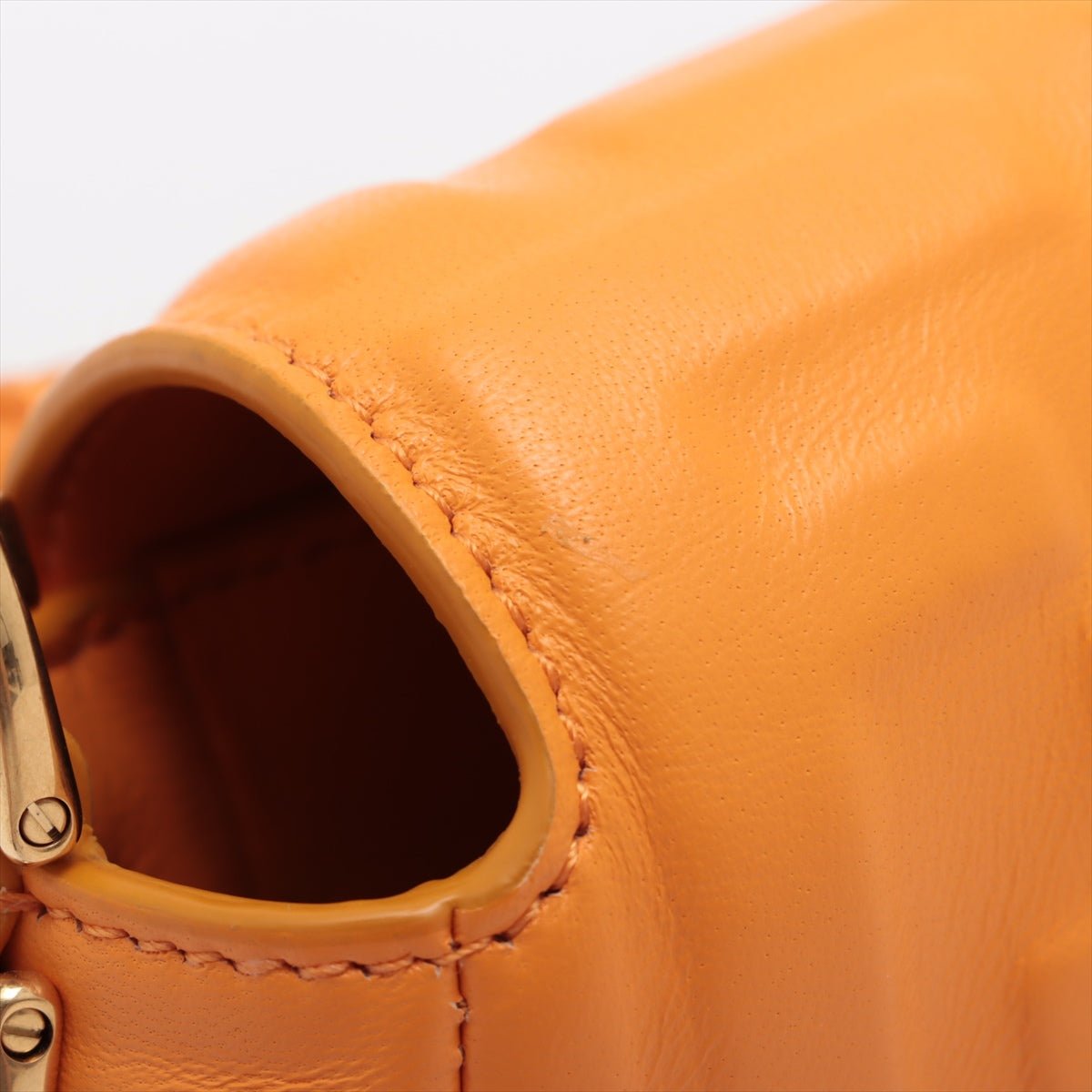 Baguette Nappa Leather Orange 2-Way Bag