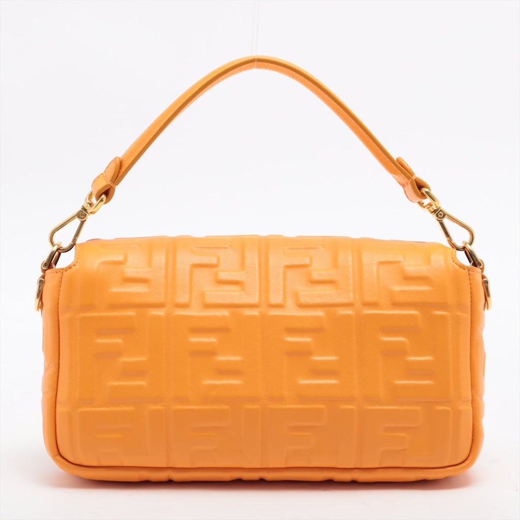 Baguette Nappa Leather Orange 2-Way Bag