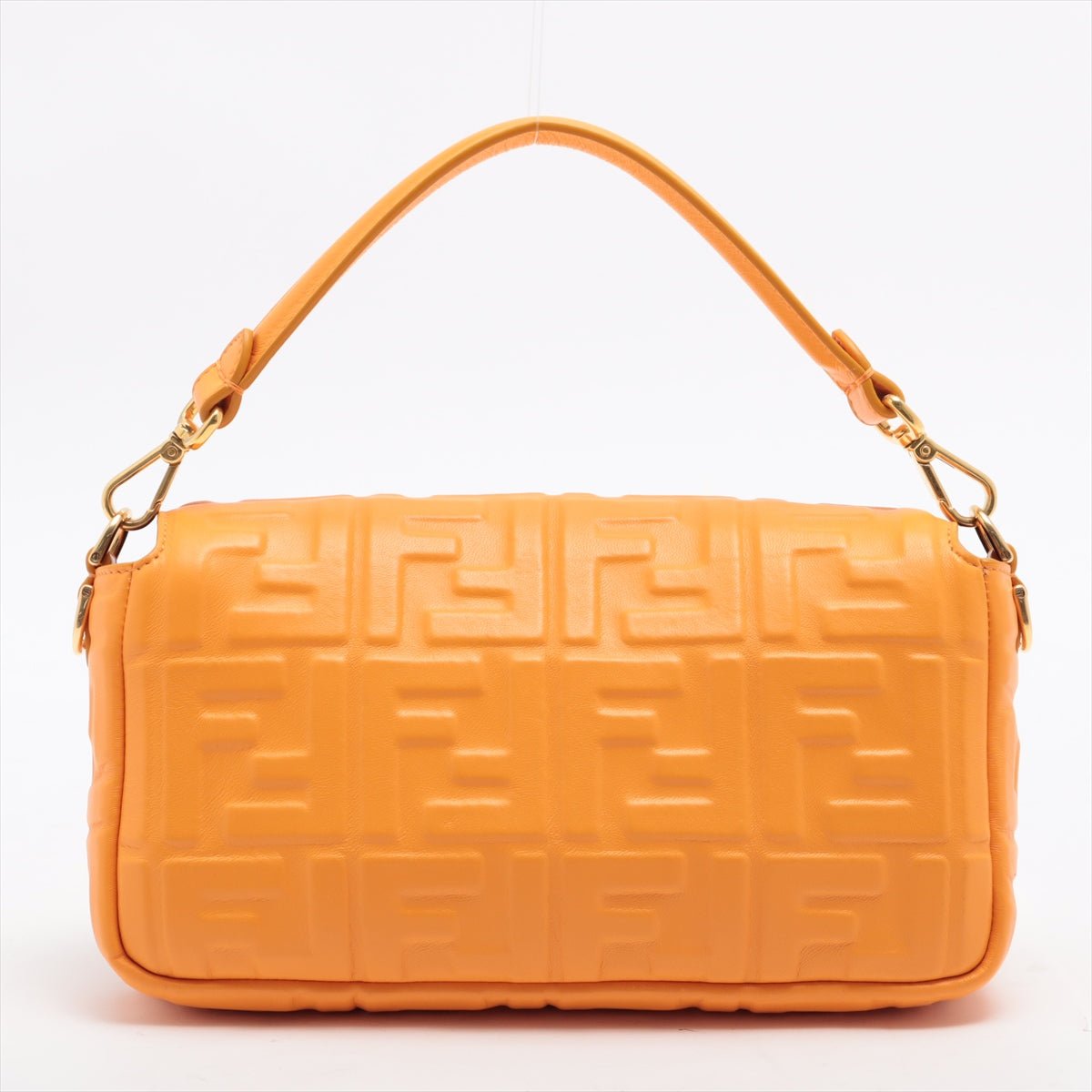 Baguette Nappa Leather Orange 2-Way Bag