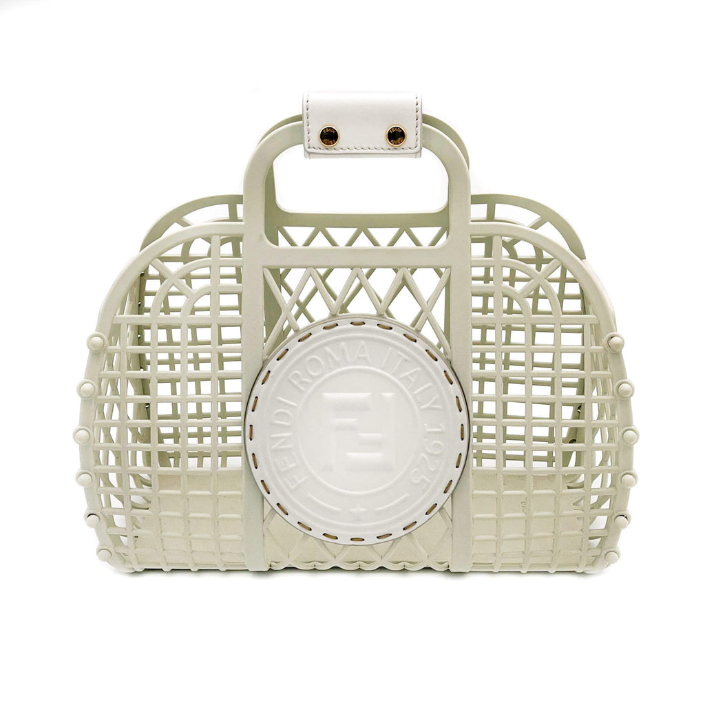 Basket Small Minibag White Recycled Plastic