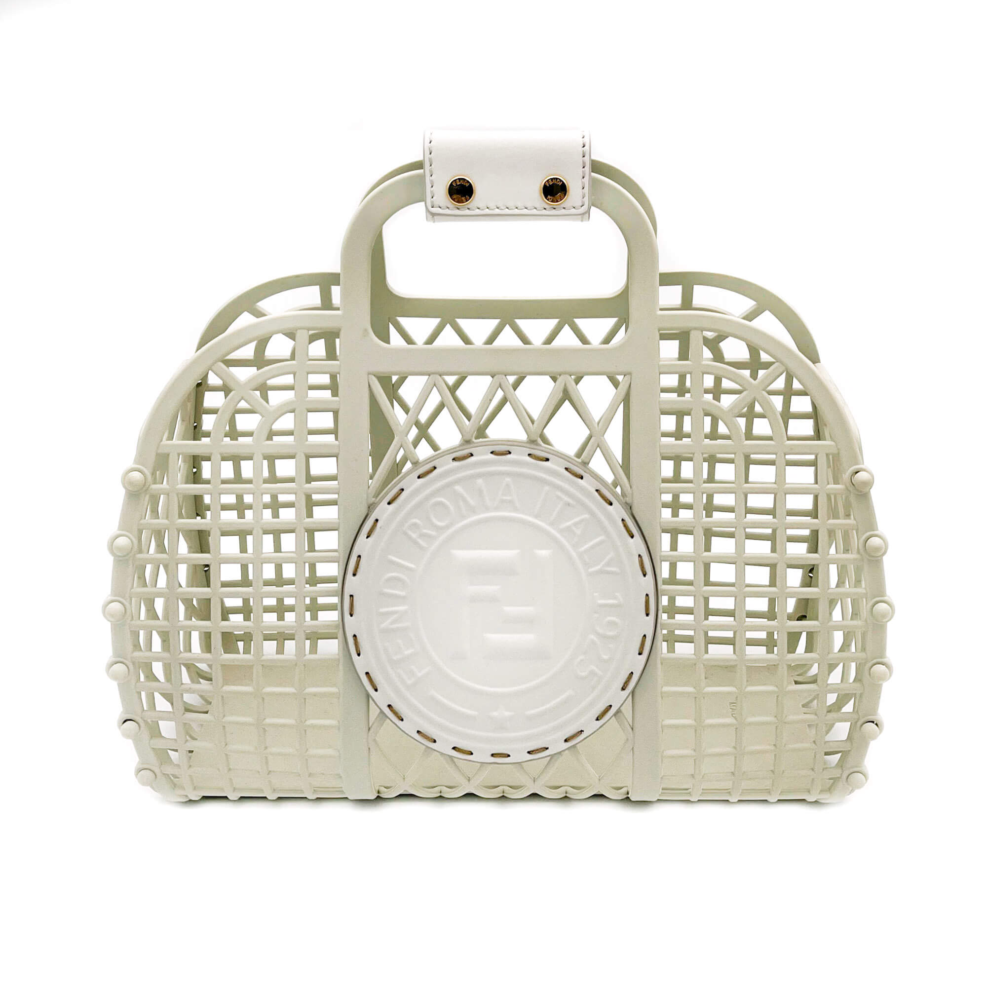 Basket Small Minibag White Recycled Plastic