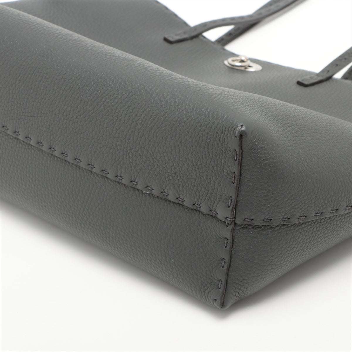 Carla Selleria Leather Grey Tote Bag