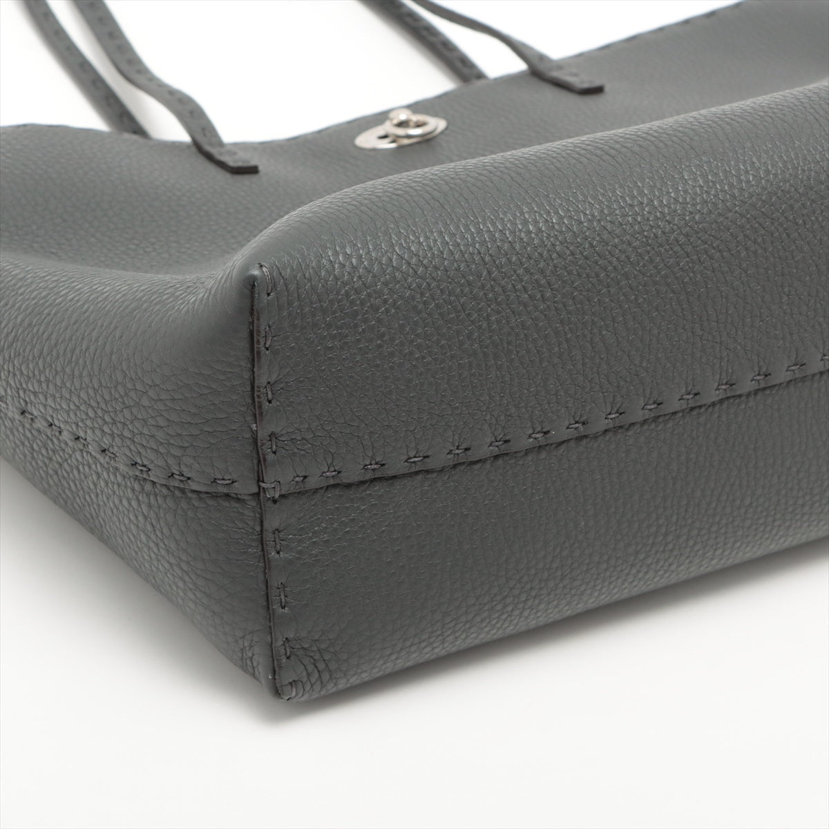 Carla Selleria Leather Grey Tote Bag