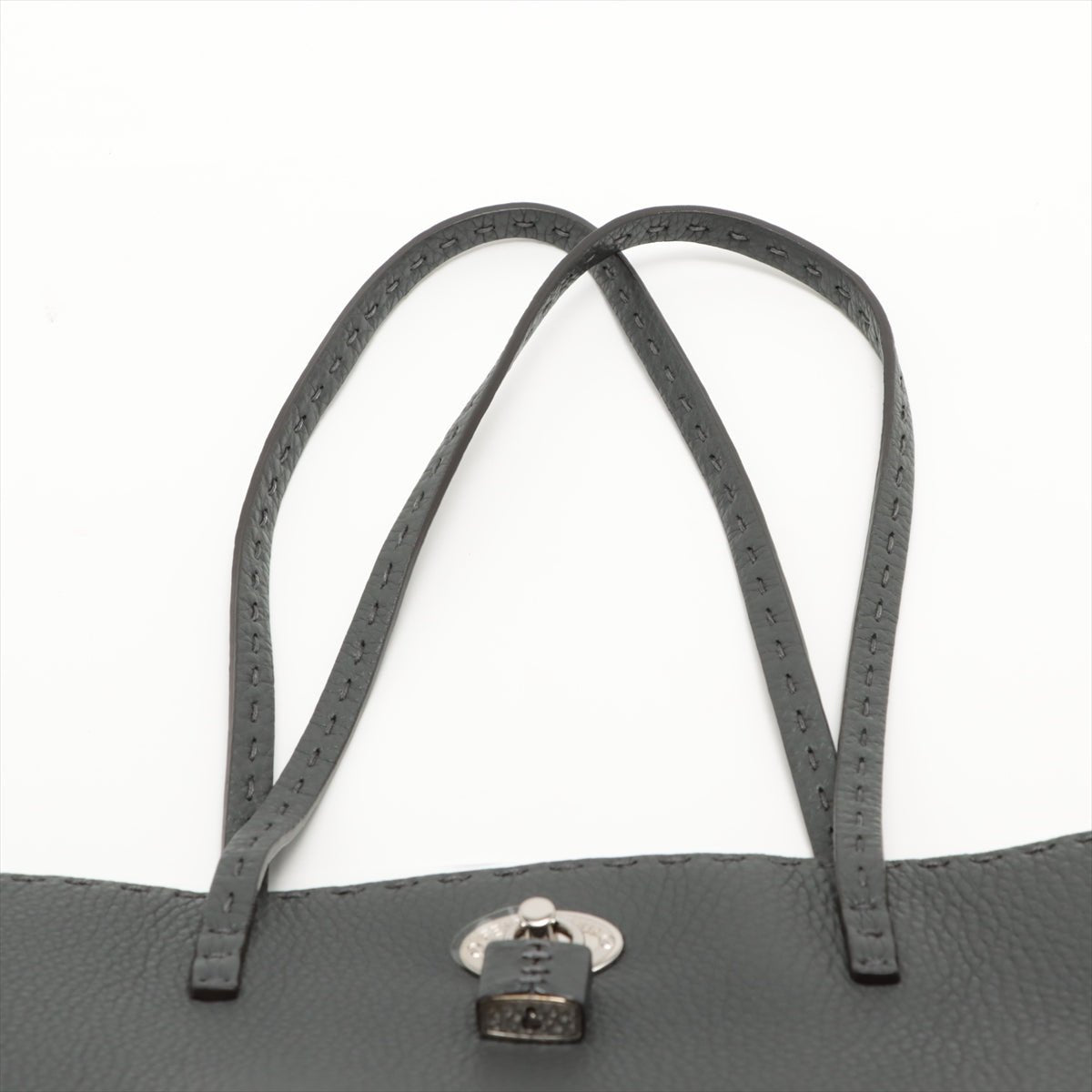 Carla Selleria Leather Grey Tote Bag
