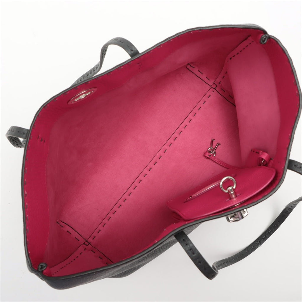Carla Selleria Leather Grey Tote Bag