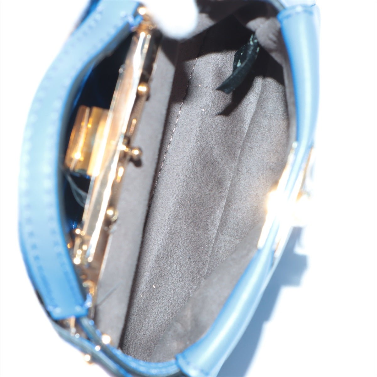 Peekaboo Micro Leather Blue 2-Way Top-handle
