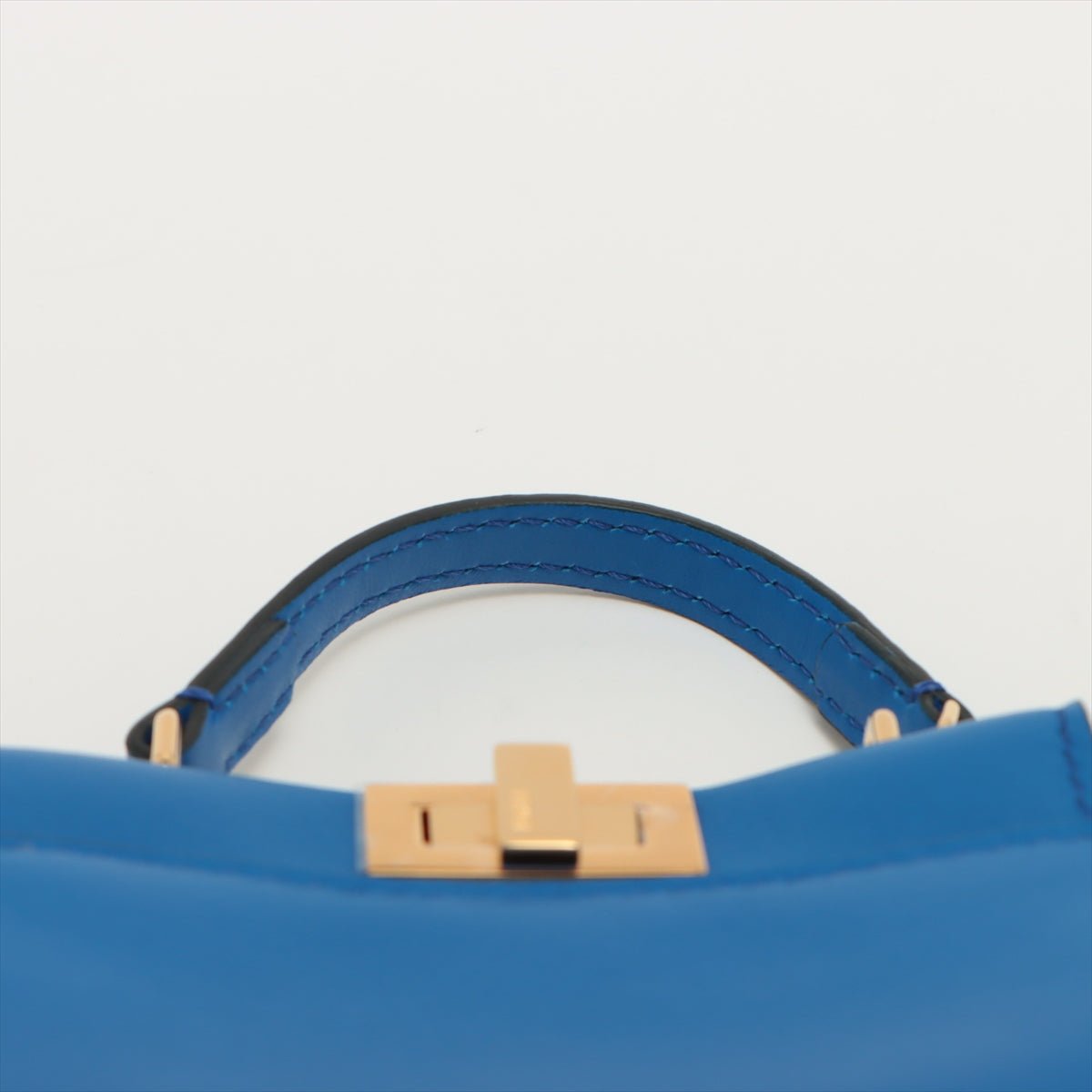 Peekaboo Micro Leather Blue 2-Way Top-handle