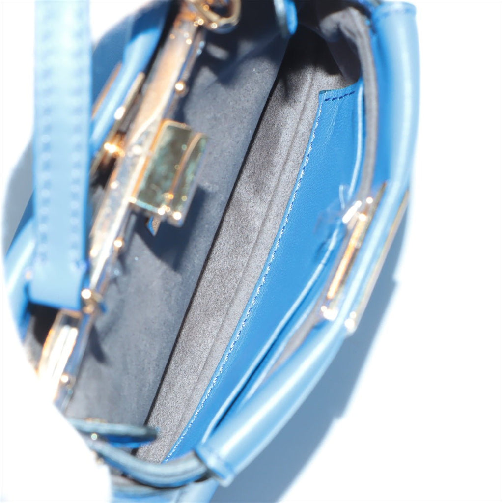 Peekaboo Micro Leather Blue 2-Way Top-handle