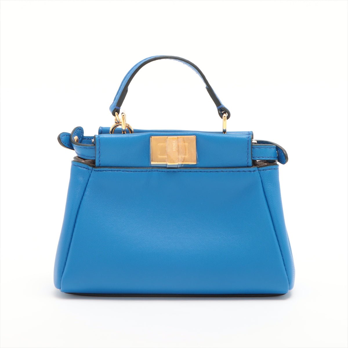 Peekaboo Micro Leather Blue 2-Way Top-handle
