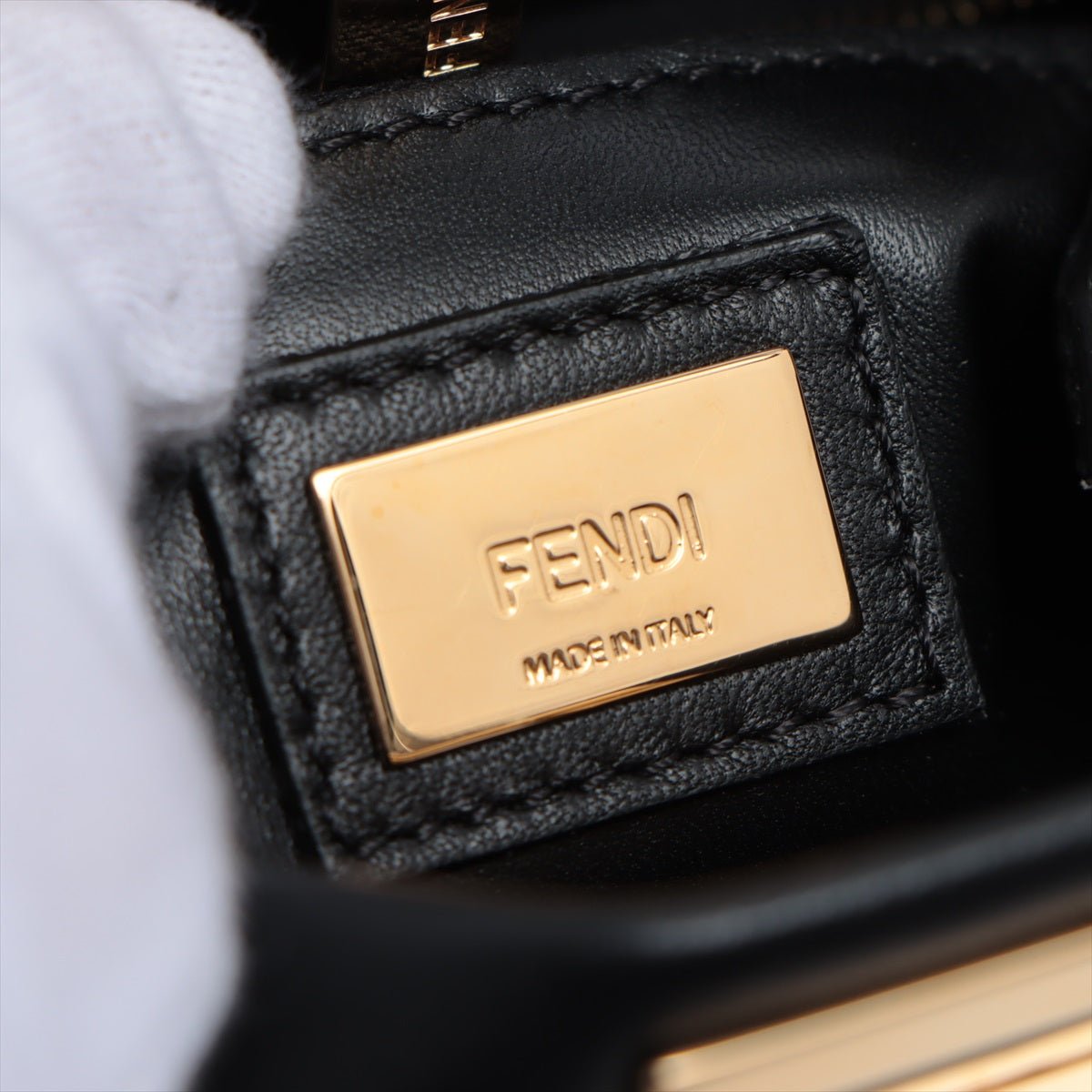 Peekaboo Mini Black Leather