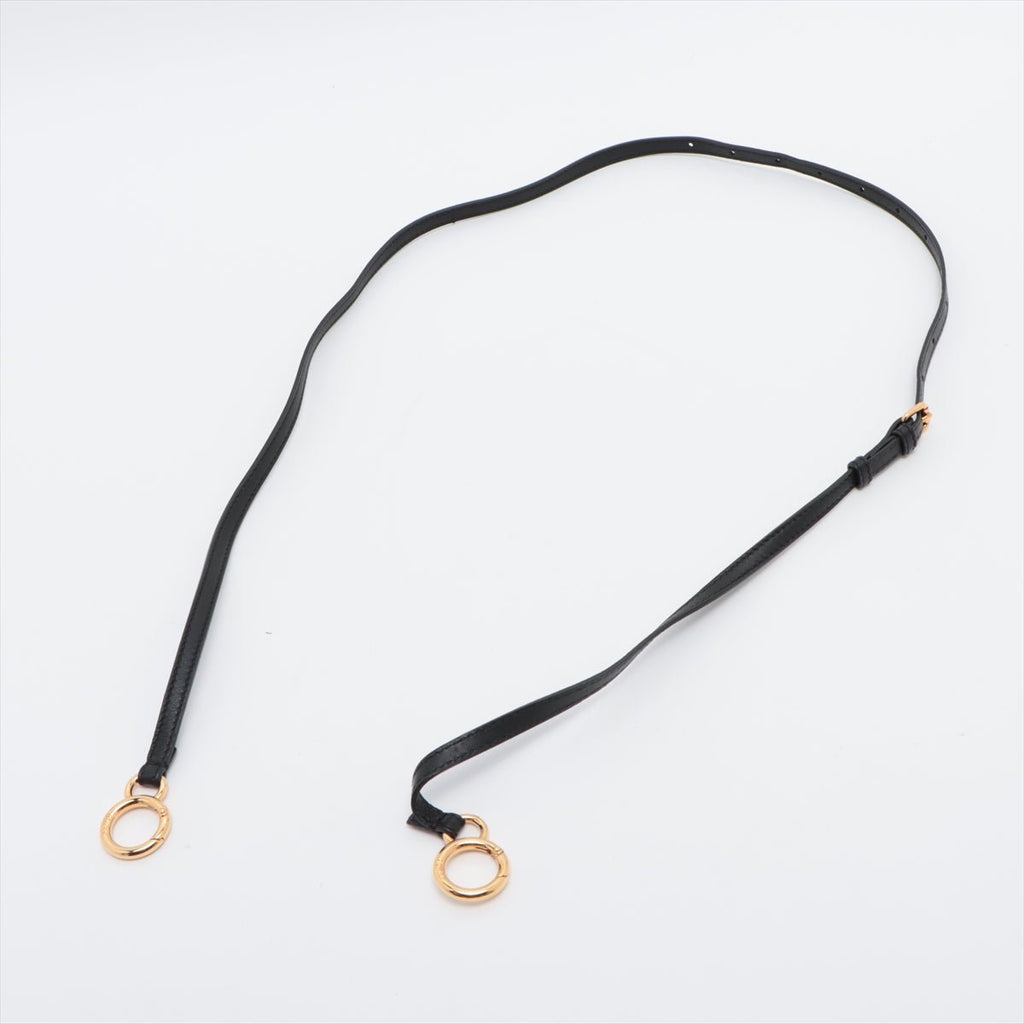 Peekaboo Mini Black Leather