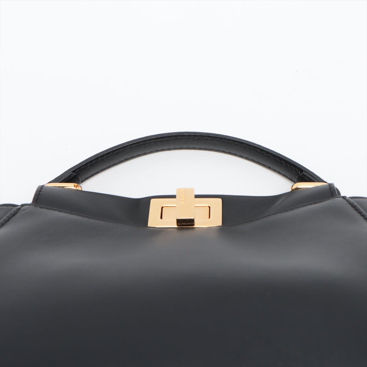 Peekaboo Mini Black Leather