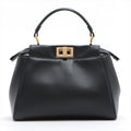 Peekaboo Mini Black Leather