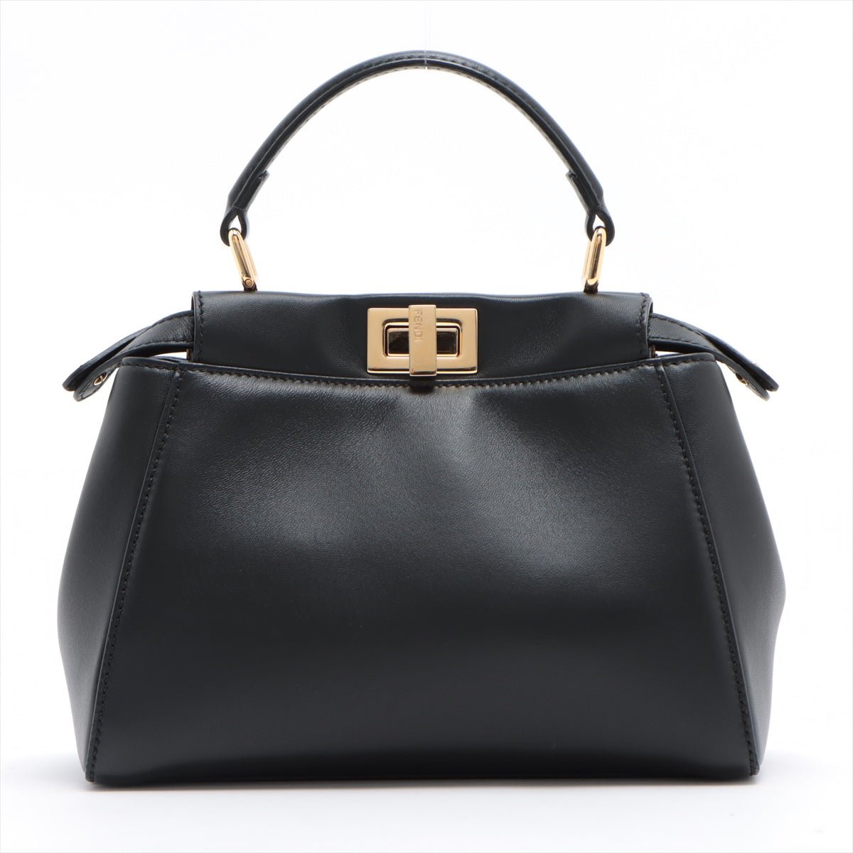 Peekaboo Mini Black Leather