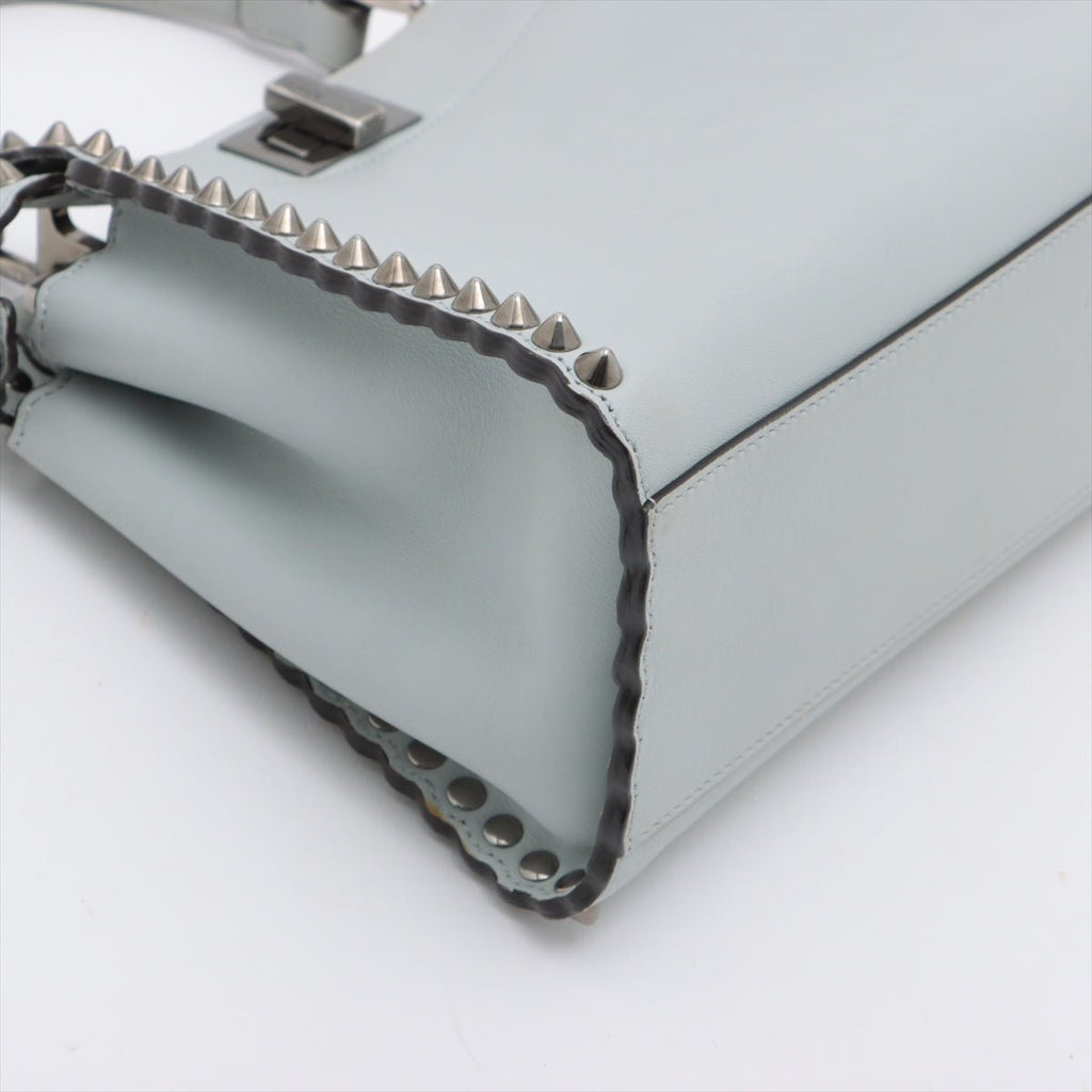 Peekaboo Mini Studded Grey Leather 2-way