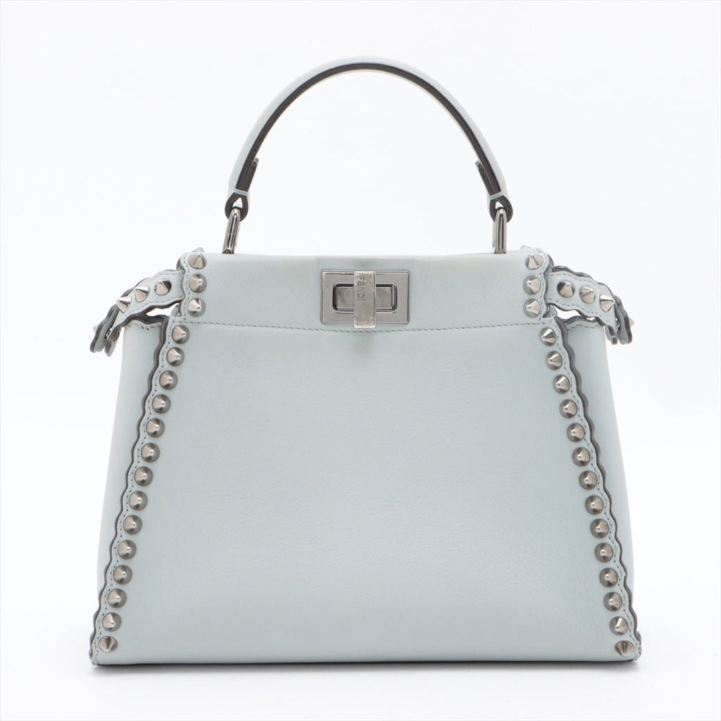 Peekaboo Mini Studded Grey Leather 2-way