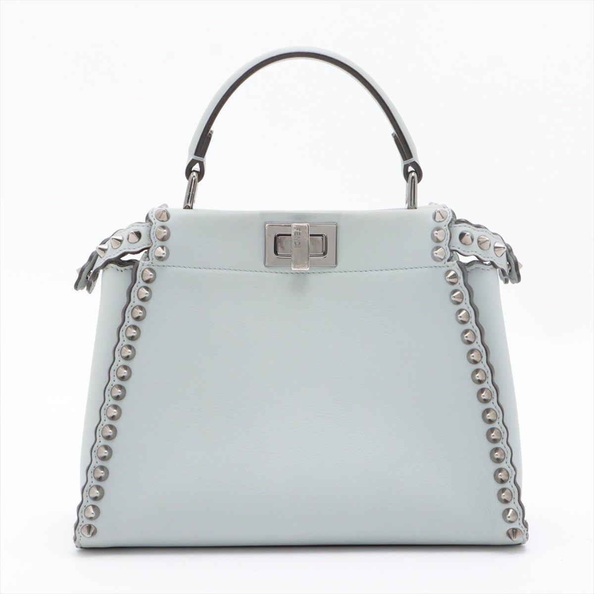 Peekaboo Mini Studded Grey Leather 2-way