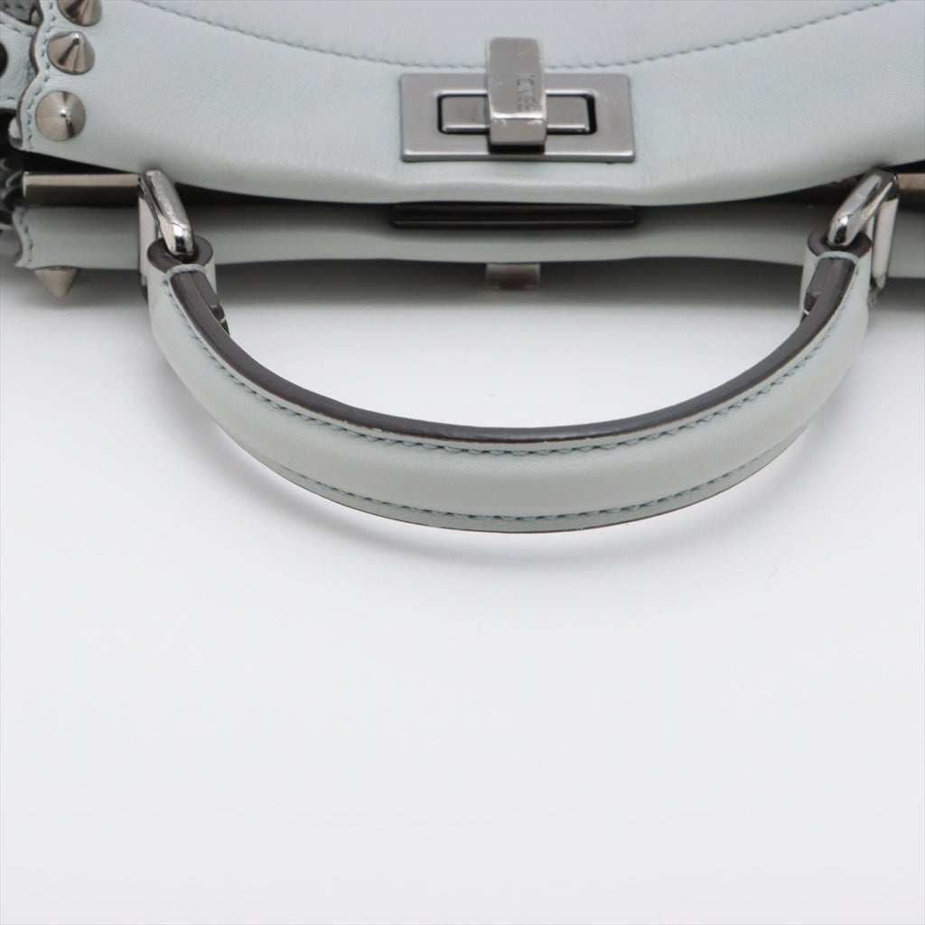 Peekaboo Mini Studded Grey Leather 2-way