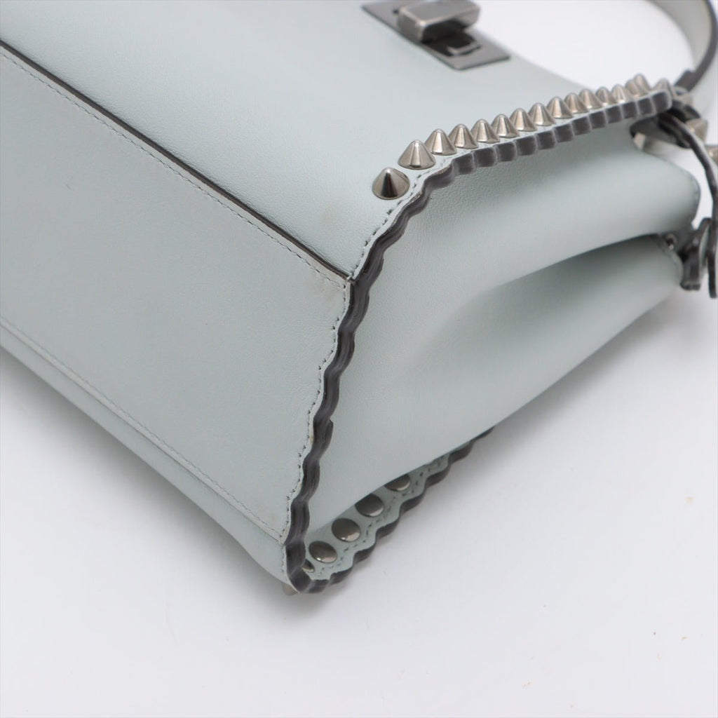 Peekaboo Mini Studded Grey Leather 2-way