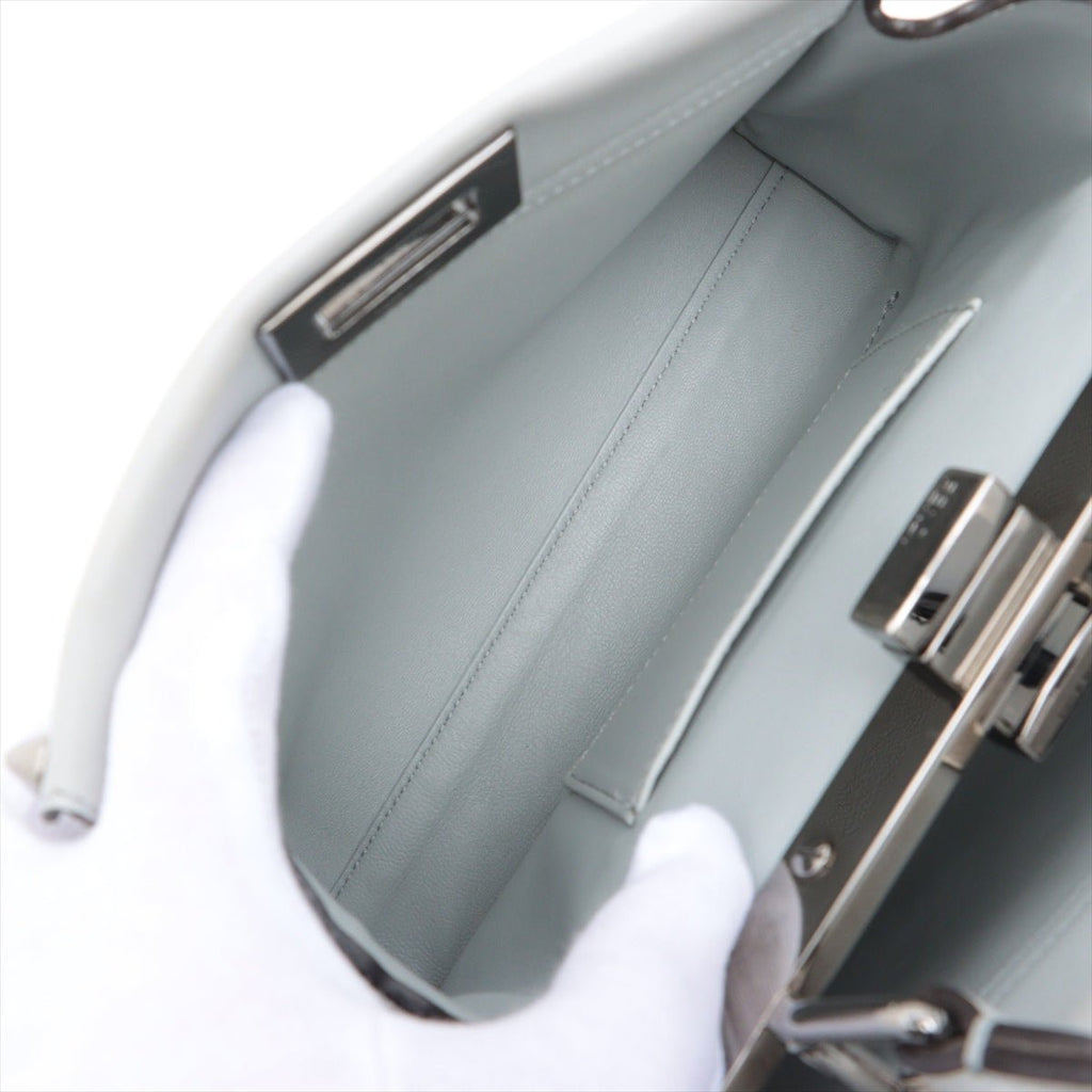 Peekaboo Mini Studded Grey Leather 2-way