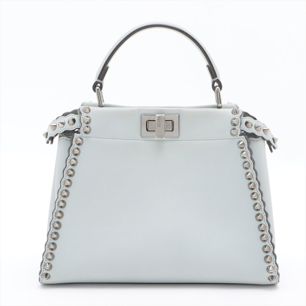Peekaboo Mini Studded Grey Leather 2-way