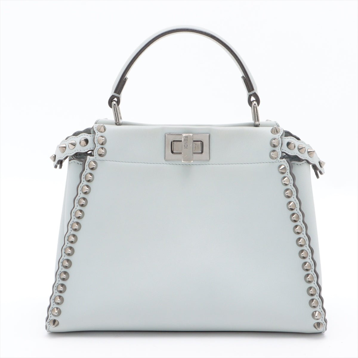 Peekaboo Mini Studded Grey Leather 2-way