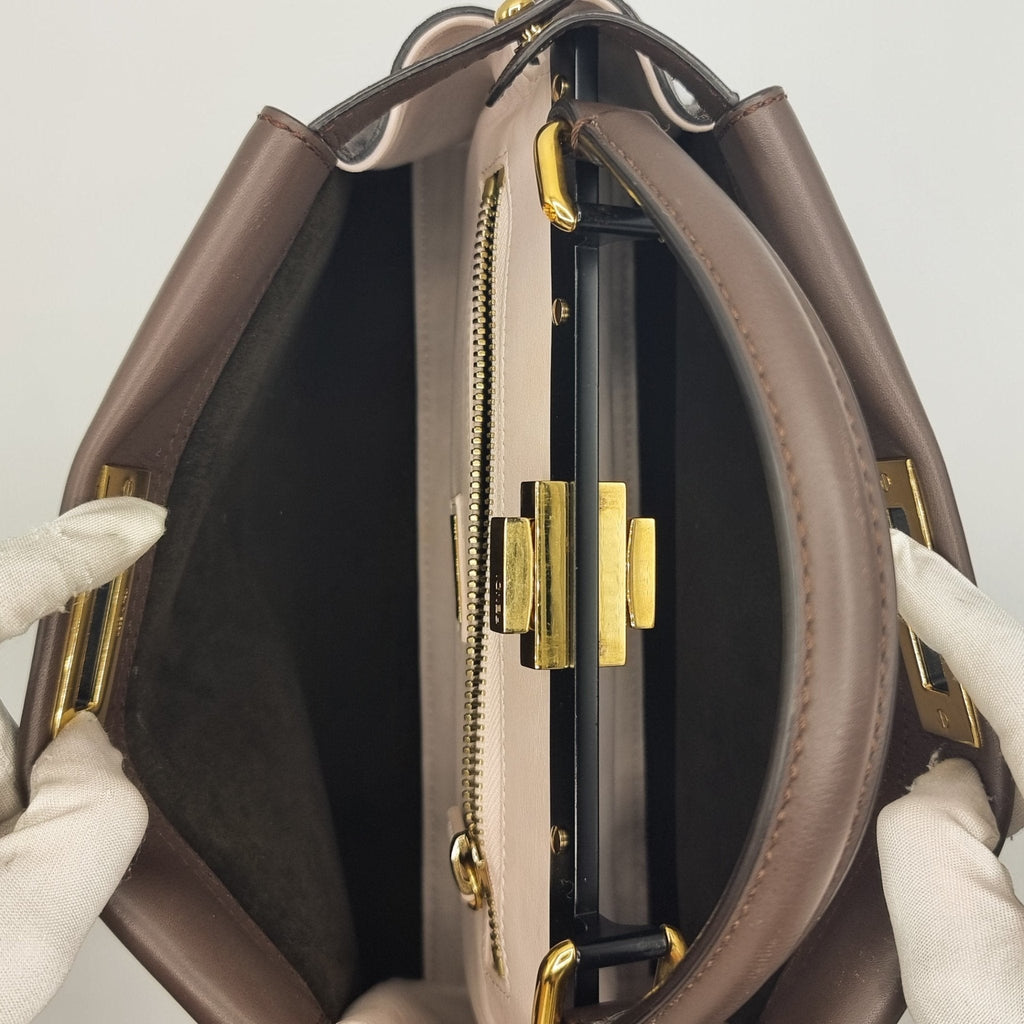 Peekaboo Regular Brown Leather