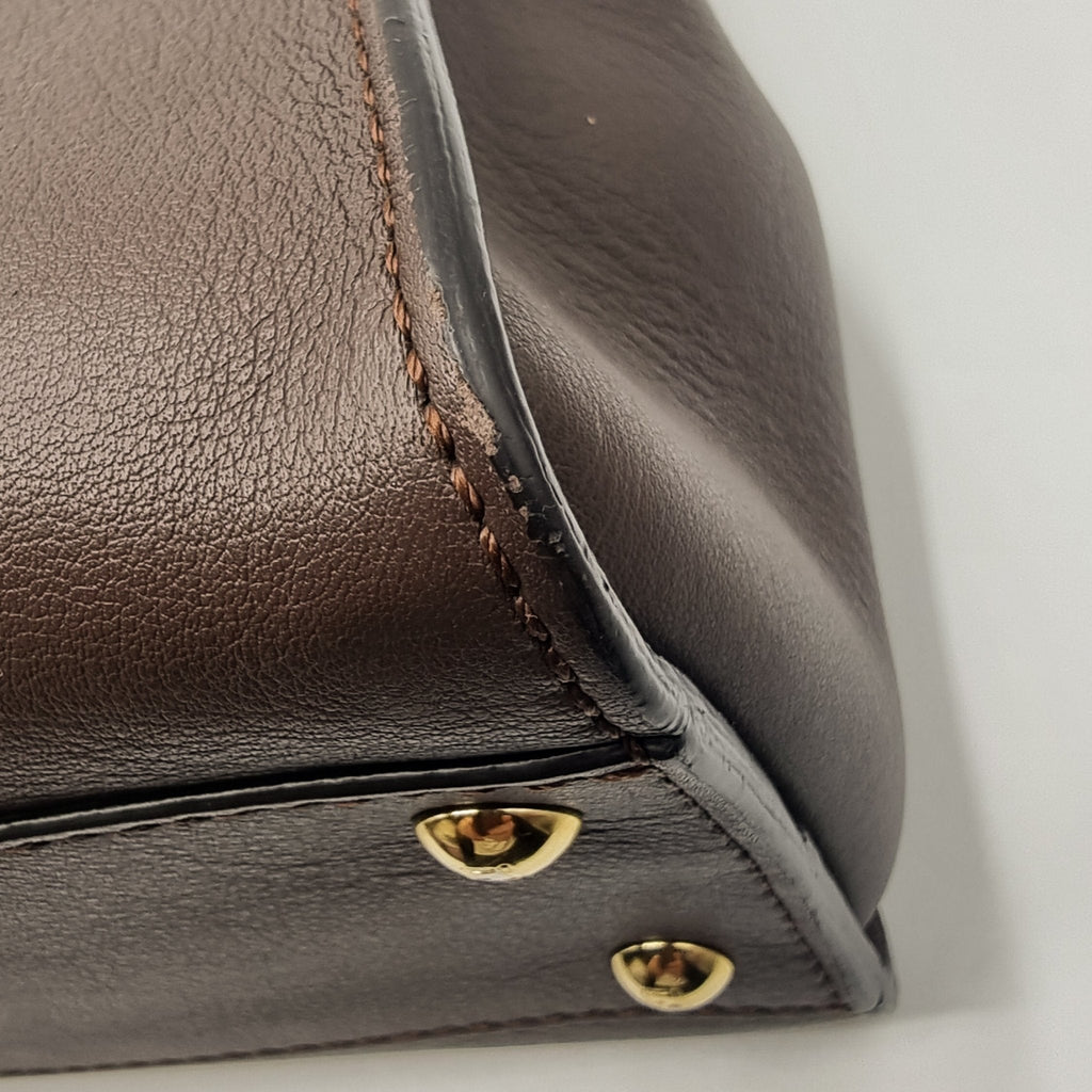 Peekaboo Regular Brown Leather