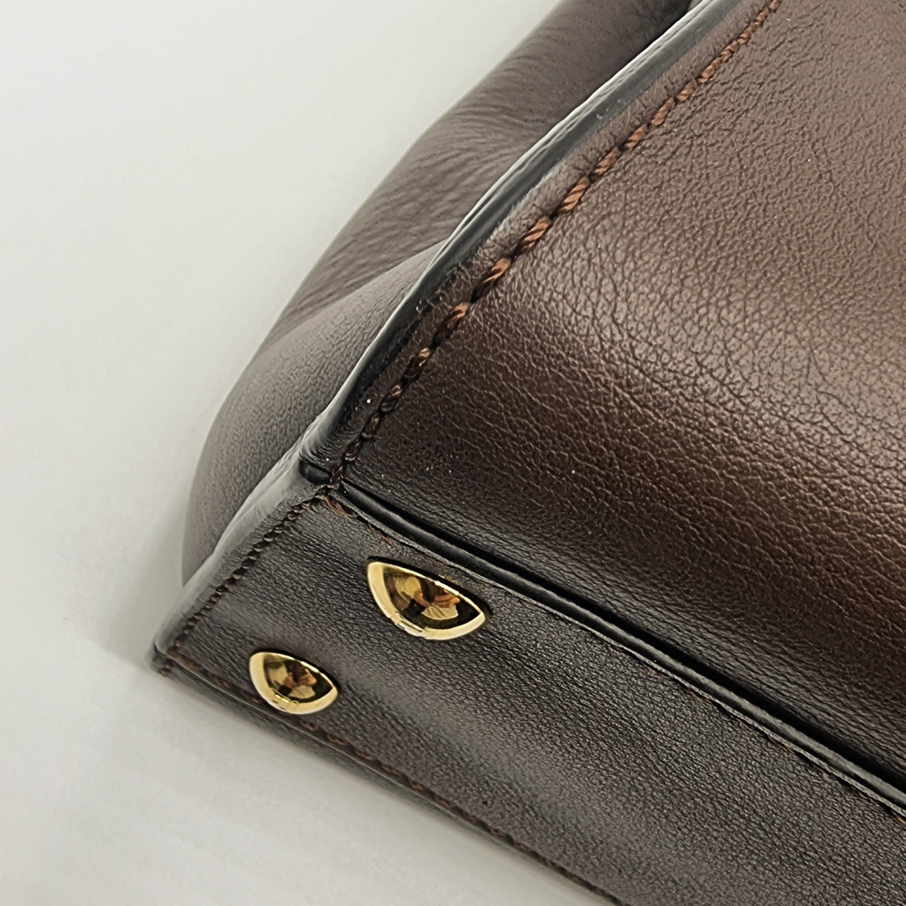 Peekaboo Regular Brown Leather