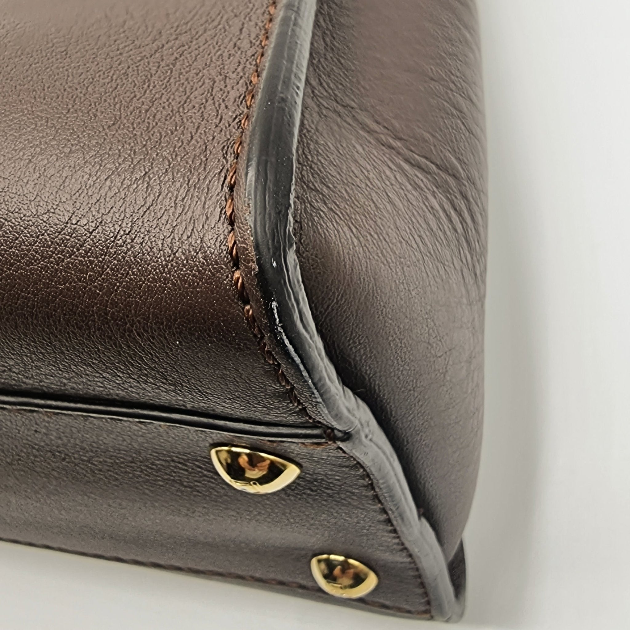 Peekaboo Regular Brown Leather